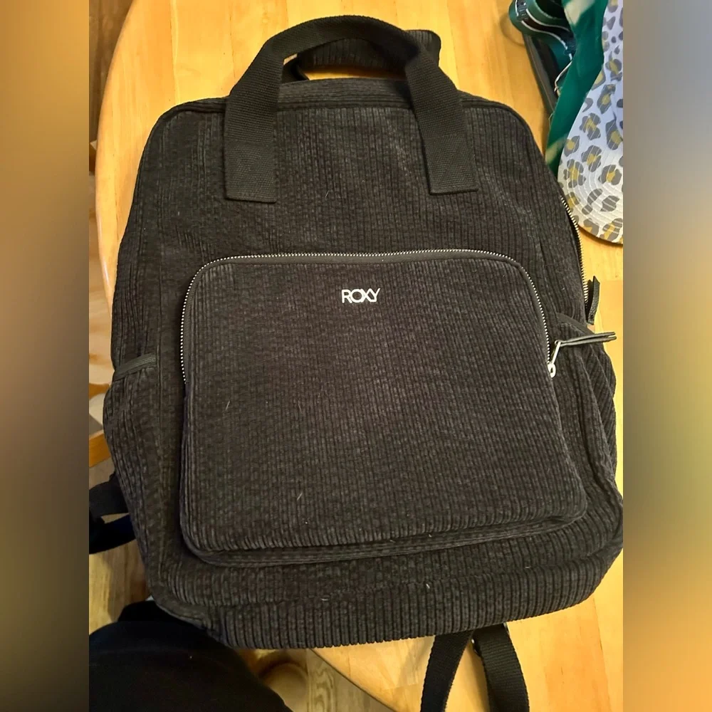 Roxy Black Corduroy Women’s  Backpack